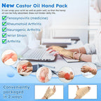 Castor Oil Pack Wrap,10 pcs Reusable Organic Castor Oil Pack Kit with Adjustable