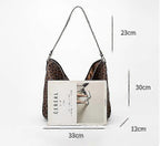 Women's Plaid Tote Bag PU Leather Shoulder Bag Underarm Bucket Bag with Wallet