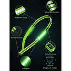 LED Reflective Belt, Rechargeable Running Gear for Walking at Night