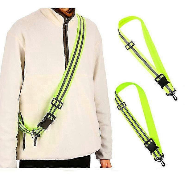 Reflective Sash Belt for Walking, 2pcs Adjustable Night Reflective Running Gear