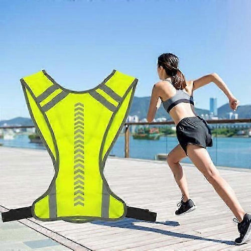 Reflective Running Vest, Night Walking Gear, Lightweight High Visibility Vest