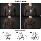 Reflective Running Gear with LED Chest Light, Weatherproof Night Running Vest