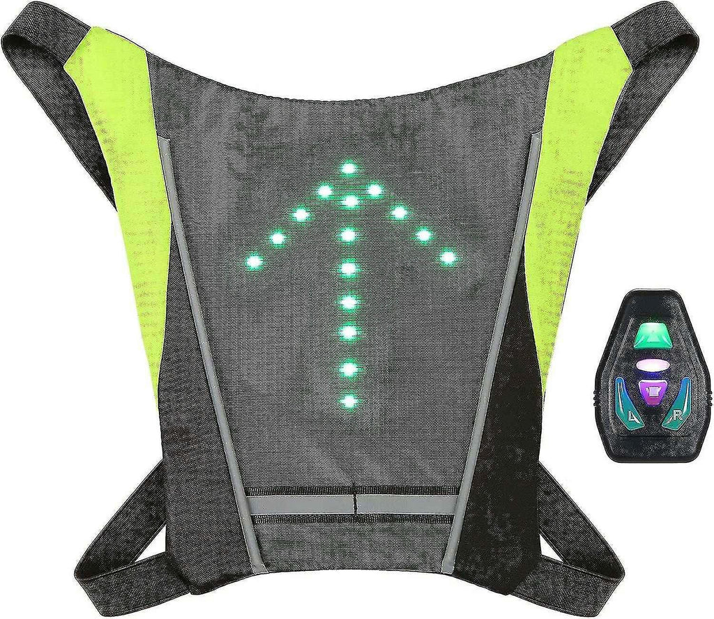 Reflective Bike Gear, Cycling Vest with Backpack Clip, USB Rechargeable Reflective Accessories