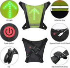 Reflective Bike Gear, Cycling Vest with Backpack Clip, USB Rechargeable Reflective Accessories