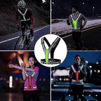 Light Up Reflective Running Vest, Night security Gear for Jogging & Walking