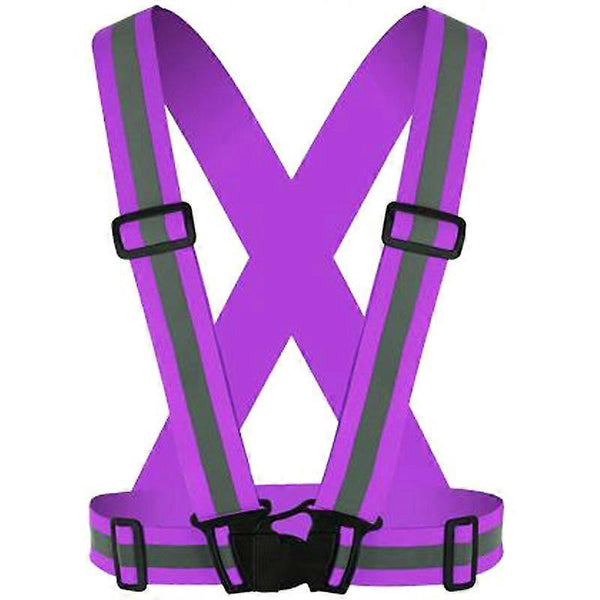 Hi-Vis Work security Vest, Adjustable Reflective Strap Waistcoat for Visibility