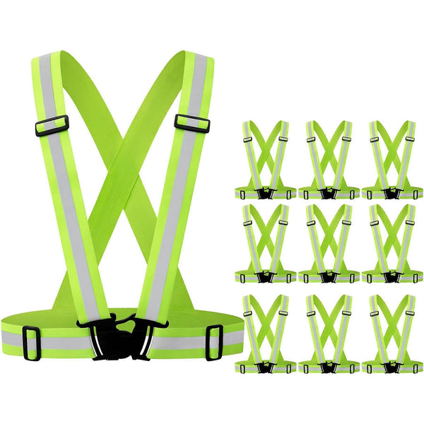 10 Pack Reflective Vests High Visibility security Gear for Men, Women