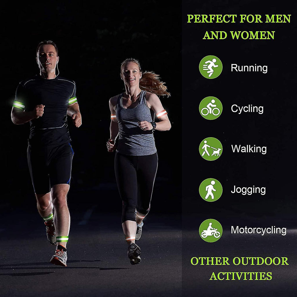 8 Pcs Reflective Bands, High Visibility Wrist & Ankle Straps for Walking or Running