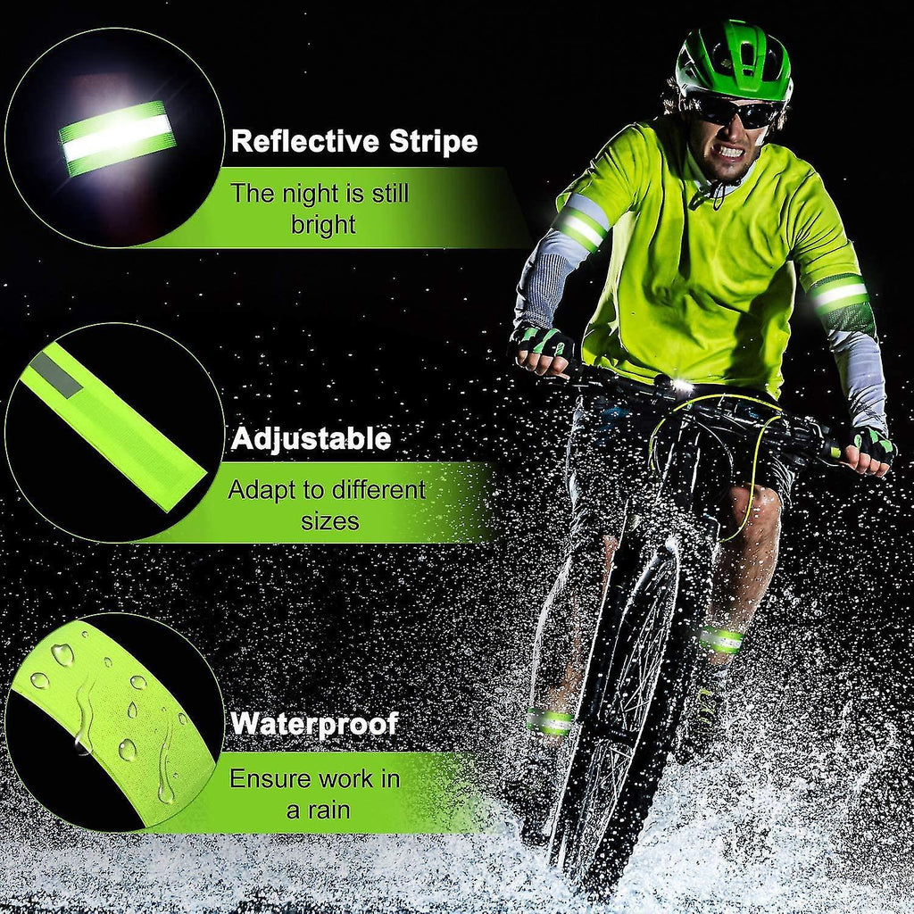 8 Pcs Reflective Bands, High Visibility Wrist & Ankle Straps for Walking or Running