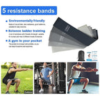 5pcs Resistance Loop Band Set with Bag for Home & Gym