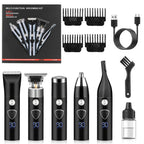 5-in-1 Bald Shaver with LED Display, Multiple Heads for Men's Grooming