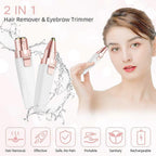 2-in-1 USB Eyebrow Shaver, Electric Facial Trimmer