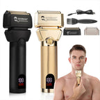 Foil Electric Shaver for Bald Men, Gold Cordless Barber Razor