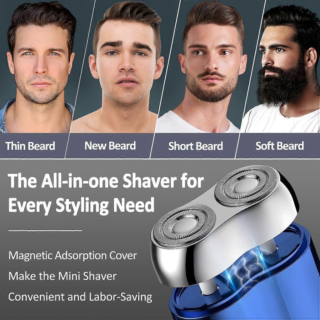 USB Portable Beard Shaver for Men, Mini Cordless Electric Razor