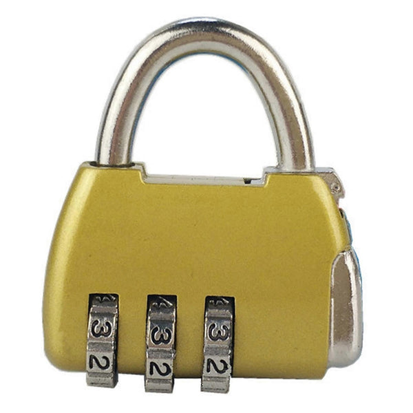 3-Digit Zinc Alloy Combo Lock - Heavy Duty Luggage Padlock