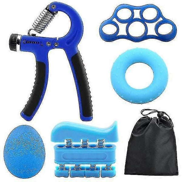 6pc Adjustable Hand Grip Set Kit for Gym Fitness & Strength Training