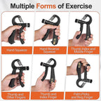 Hand Grip Strength Trainer, Adjustable Power Gripper for Gym Workouts