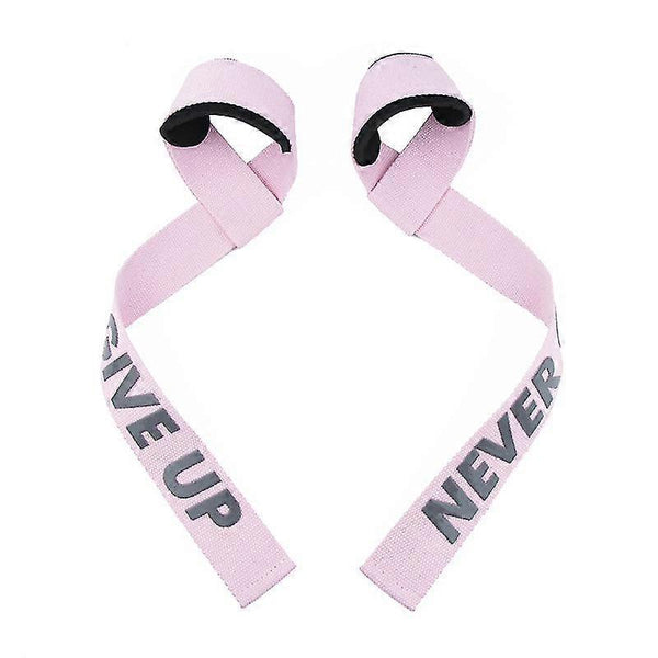 2pcs Padded Weight Lifting Straps, Anti-Slip Wrist Grip for Gym Fitness, Pink