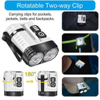 LED Hat Clip Flashlight Waterproof Pocket Torch for Camping and Outdoor Use