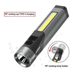 Foldable COB Flashlight Multi-Function Work Light Outdoor Lighting Torch