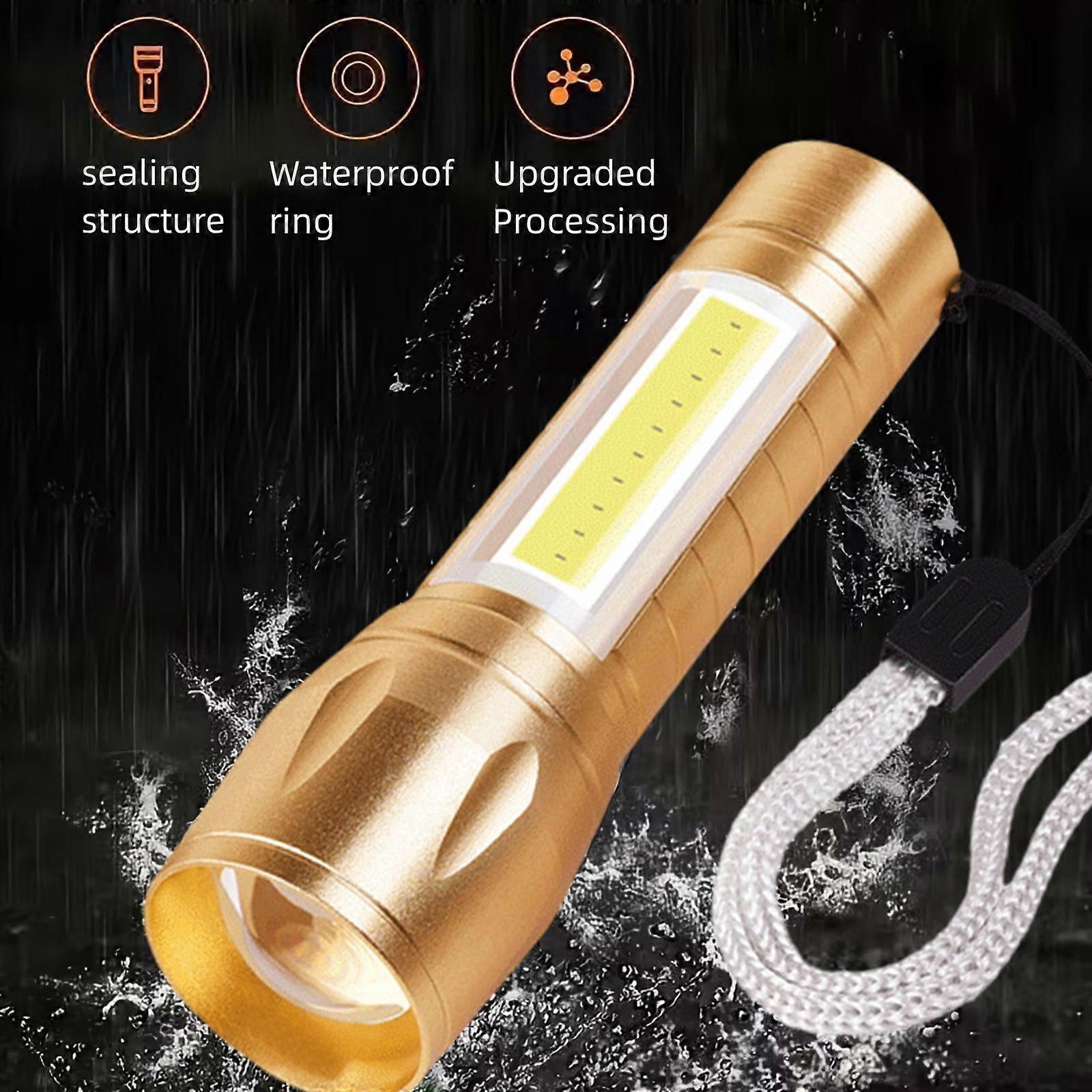 Super Bright LED Tactical Flashlight Zoomable Rechargeable with Multiple Modes