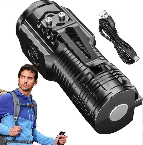 Mini Waterproof LED Flashlight 8.1cm High Lumens Portable Outdoor Torch