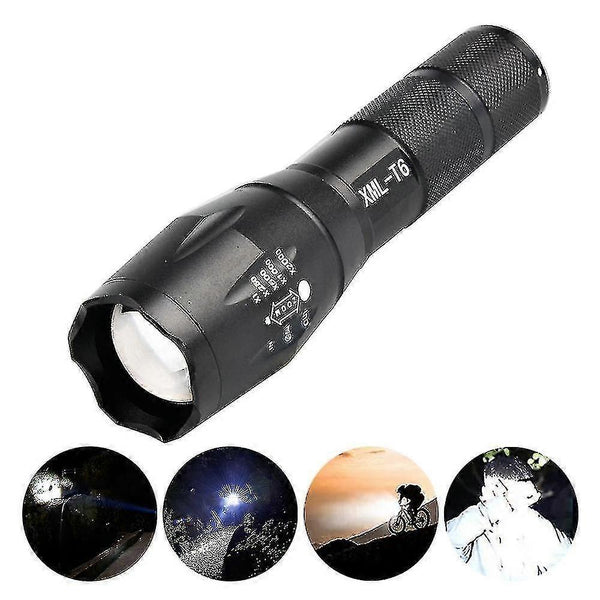 L2 Rechargeable Zoom Flashlight Telescopic LED Torch for Camping & Hiking