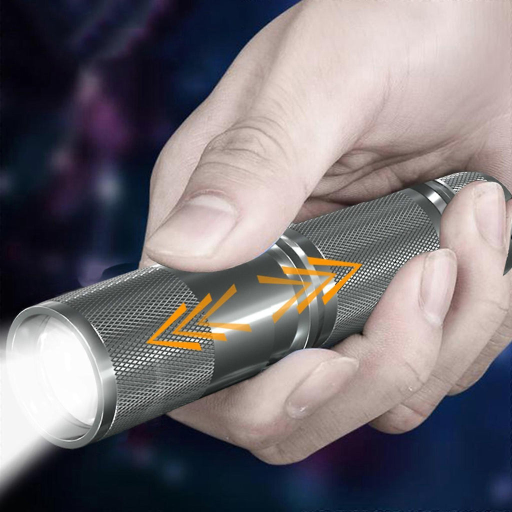 Aluminium Alloy LED Flashlight Super Bright Zoomable Rechargeable Torch (1pc)