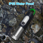 LED Tactical Laser Flashlight Rechargeable Pocket Torch with 4 Modes