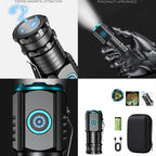 2000LM Rechargeable Tactical LED Flashlight 5 Modes Adjustable Brightness Torch