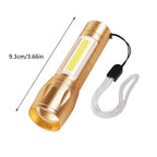 Super Bright Rechargeable LED Flashlight Zoomable with Modes Handheld Torch (FF)