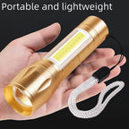 Super Bright Rechargeable LED Flashlight Zoomable with Modes Handheld Torch (FF)