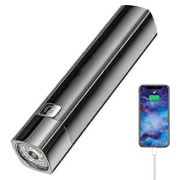 Mini USB Rechargeable Flashlight Built-in Mobile Power Emergency Pocket Torch