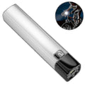 Mini USB Rechargeable Flashlight Power Bank Torch Compact Size - White