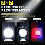 Rechargeable LED Spotlight Flashlight High Power Torch with Focus Beam