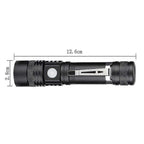 Rechargeable Flashlight Zoomable Torch for Camping and Outdoor Use - Bright LED Flashlight