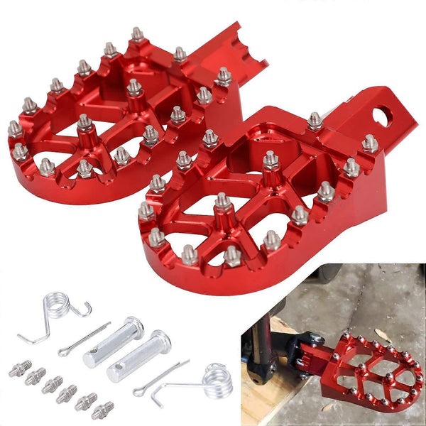 Red Motorcycle Foot Rests for Dirt Bike