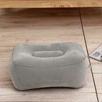 Inflatable Flocking Fabric Foot Rest, Airplane/Car/Office Use