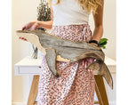 Animal Ornament Practical Realistic Wood Marine Element Whale Wall Decoration for Home-Whale