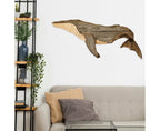 Animal Ornament Practical Realistic Wood Marine Element Whale Wall Decoration for Home-Whale