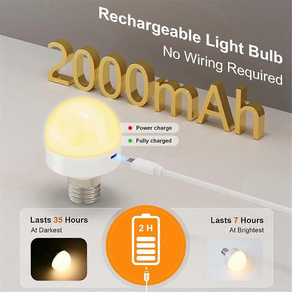Rechargeable LED Bulbs with Remote E26 Battery Backup