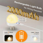 Rechargeable LED Bulbs with Remote E26 Battery Backup