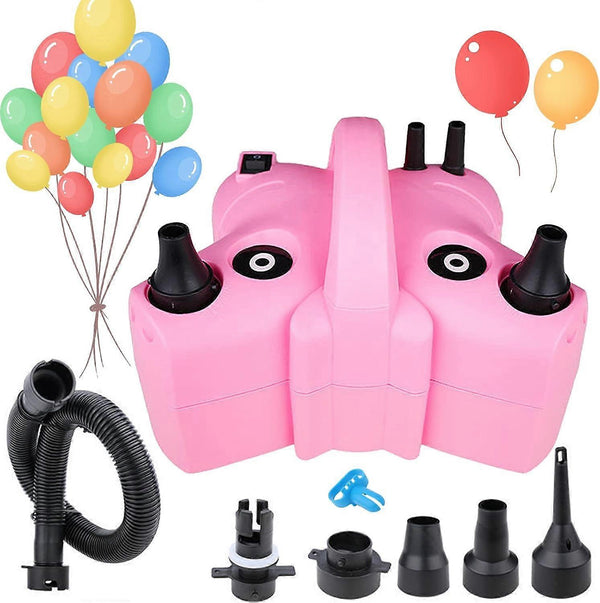 Electric Balloon Pump Double Nozzle Air Inflator for Balloons & Inflatable Beds