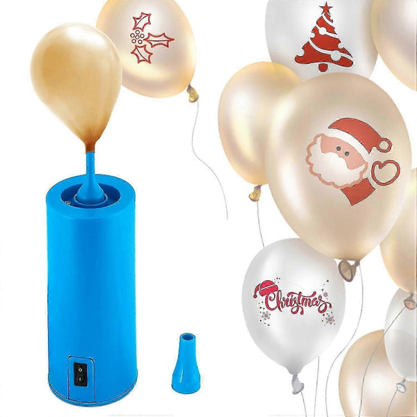 Electric Balloon Pump Portable Air Inflator with 2 Nozzles for Christmas