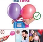 Premium Electric Balloon Pump Double Nozzle Helium-Free Inflator for Parties