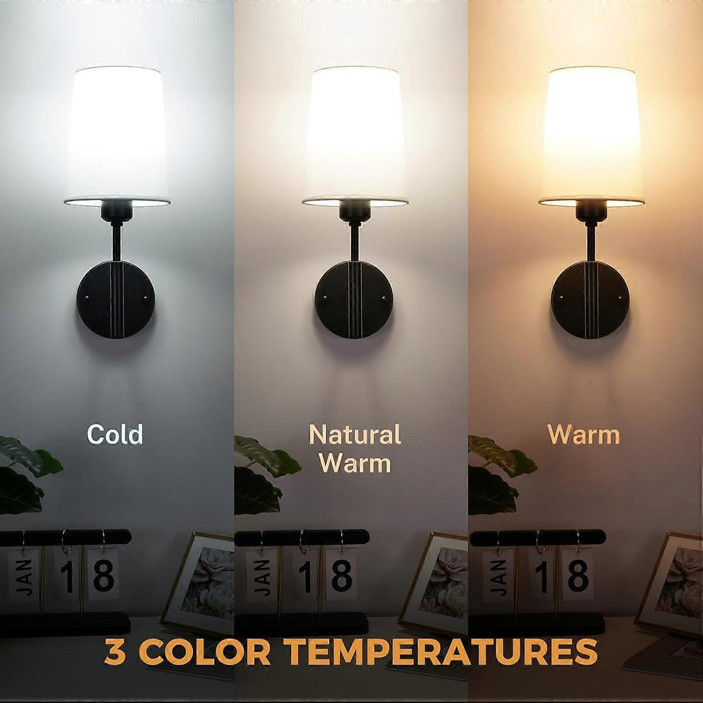 Battery Operated Wall Sconce Set of 2, LED, 13000mAh Rechargeable, Remote Dimmable