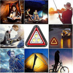 LED Emergency Warning Triangle, Portable USB Rechargeable 4 Light Modes