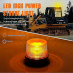 Rechargeable LED Strobe Light, 12V-24V Orange Emergency Warning Beacon