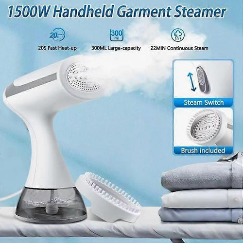 1500W Handheld Garment Steamer 300ml Detachable Tank Portable Clothes Steamer