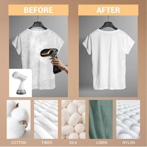 1500W Portable Garment Steamer 350ml Fabric Steamer for Clothes Home Travel Use